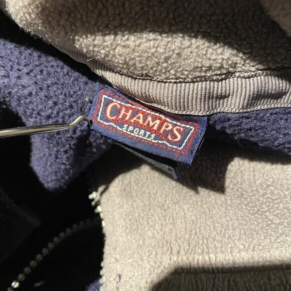 Champs Sports Men's Navy Blue Fleece Pullover 1/4 Zip Sz-Lg - Picture 5 of 6